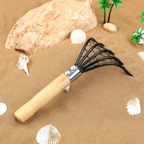 Yardwe 2pcs Rake with Mesh Net, 10 Inch Garden Rake Rake, Clamming Claws Shell Clam Digger Seafood Tool Garden Tools...