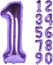 40 Inch Purple number Helium Foil Birthday Party Digit Balloons (Purple 1)...