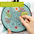 Bucilla, Floral Bouquet, Full Stamped Kit, Includes 4-Color Printed Fabric, 6" Hoop, Embroidery Floss, Needle, and Instructions, 49462E......
