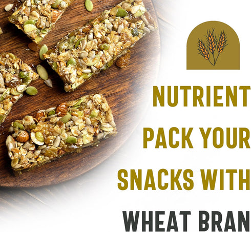 High Fiber Wheat Bran | All-Natural for Baking, Toasting, Cereals, Smoothies, Muffins & Cookies | Vegan, Kosher | 8.8oz...