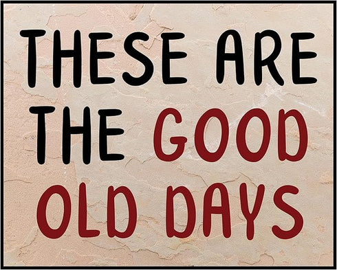 Posterizer 1 pcs-These Are the Good Old Days-Fun uplifting quote 1-Miscellaneous-Quotes and Poems-Living Room Bedroom Decor- unframed wall art...