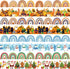88 Pcs Seasonal Bulletin Board Borders Stickers Fall Halloween Christmas Winter Bulletin Board Trim Border Decor 86ft Seasonal Border Stickers for...