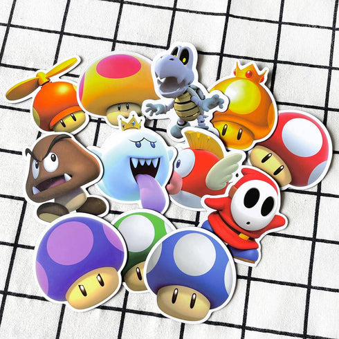 Mushroom Fridge Magnet (12 Pack) Funny Magnet Super Game Bumper Office Cabinets Decoration Fridge Metal?Magnet Flexible Reusable Magnetic Vinyl...