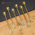 Alisveristime Traditional Ottoman Motif Tea Spoons - Decorative Stirring, Sugar, Tea Spoons (Set of 6) (Daisy) (Gold)...