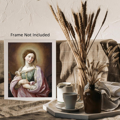 Posterizer 1 pcs-Saint Margaret of Antioch c. 1632 painting poster-Religious Posters-Gifts for Christians -Decor for Church, Sunday School Classro...