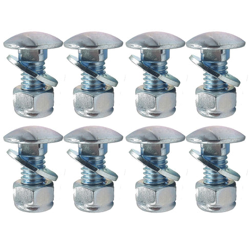 PAOSDKSUI Set of 8, 784-5581A 784-5581 SnowBlowers Carriage Bolts & Nuts Kits Fits MTD 790-00117-0637 790-00120-0637 784-5581A-0637 Shave Plate Sc...
