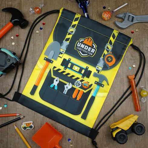 12 pk Construction Party Favor Bags for Construction Birthday Party Favors - Perfect for Excavator Birthday Decorations...