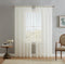 HLC.ME Ivory Sheer Voile Window Treatment Rod Pocket Curtain Panels for Bedroom, Kitchen, and Living Room (54 x 72 inches Long, Set of 2)...