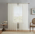 HLC.ME Ivory Sheer Voile Window Treatment Rod Pocket Curtain Panels for Bedroom, Kitchen, and Living Room (54 x 72 inches Long, Set of 2)...