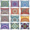 Kajaia 12 Pcs Mandala Makeup Bag Bulk Canvas Cosmetic Bag for Purse Toiletry Pouch with Zipper Travel Preppy Makeup Organizer 9.25 x 6.9 Inch Mand...