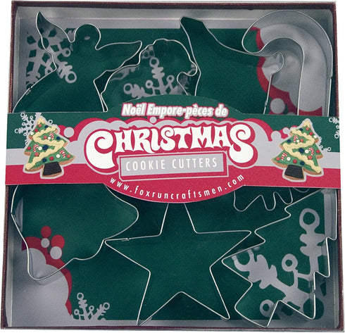 Fox Run Christmas Cookie Cutter Set, 7-Piece, Metallic...