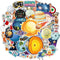 65pcs Space Vinyl Stickers Pack for Laptop Water Bottle, Solar System Stars Planets Waterproof Stickers for Kids Teachers Students, Astronaut Gala...