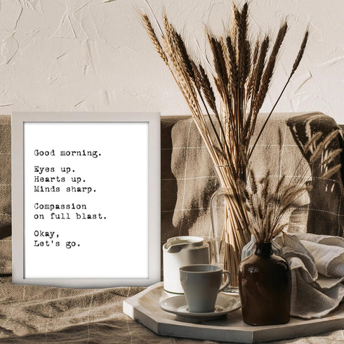 Posterizer 1 pcs-Good morning motivating quote poster-Motivational & Inspirational Art-Gift for Daughter, Son, Kids-Gift for Entrepreneurs - UNFRA...