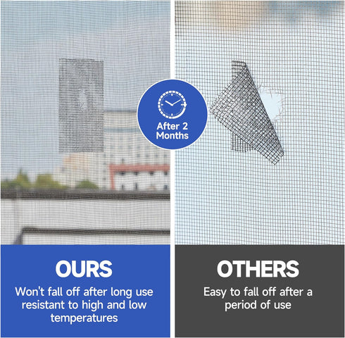 Window Screen Repair Tape, Screen Rrepair Kit for Windows or Doors Screen Repair, Strong Adhesive Screen Patch Repair Kit Mesh Repair (Black, 15 F...