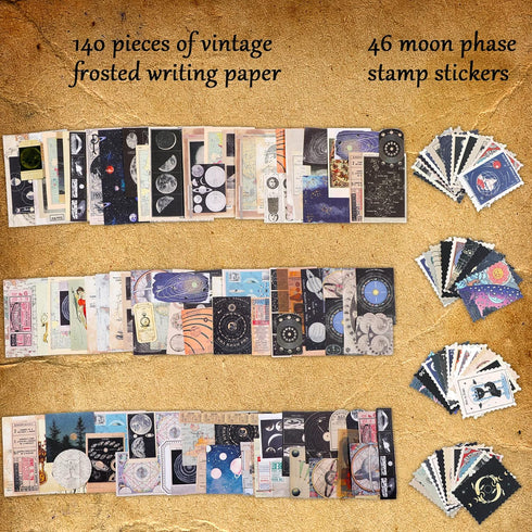 Vintage Scrapbooking Sticker Paper Supplies for Journaling Retro Collection Washi Stamping DIY Craft Kits Collage Album Bullet Aesthetic Cottage P...