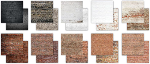 CRAFT CONSORTIUM LTD CRAFT CON PAPRPAD 6" TXTR, Brick Textures, 20 Designs...