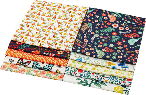 -25 Options- 100% Cotton Quilting Fabric Bundles 10pcs Fat Quarters 18”x21”-Medium Weight 5.2 oz- for Quilting, Sewing Project, Patchwork, DIY Cra...