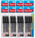 Reynolds Jiffy 0.5mm Needle Point Gel Pens Black Ink - Pack of 40 (Ship From India)...