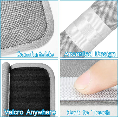 Miss.Silk Refrigerator Door Handle Covers, 5PCS, Sleek and Form-Fitting, Keep Your Fridge, Stove, Oven, Microwave, Dishwasher Clean from Smudges, Drips, Food Stains, Oil, Save Your Time! (Grey)