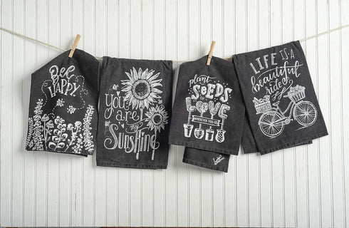 Primitives by Kathy Chalk Dish Towel, 28" x 28", You Are My Sunshine...