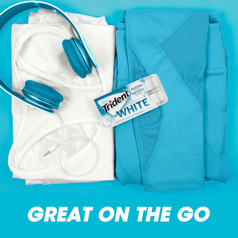 Trident White Wintergreen Sugar-Free Chewing Gum, 9 Packs of 16 Pieces (144 Total Pieces)...