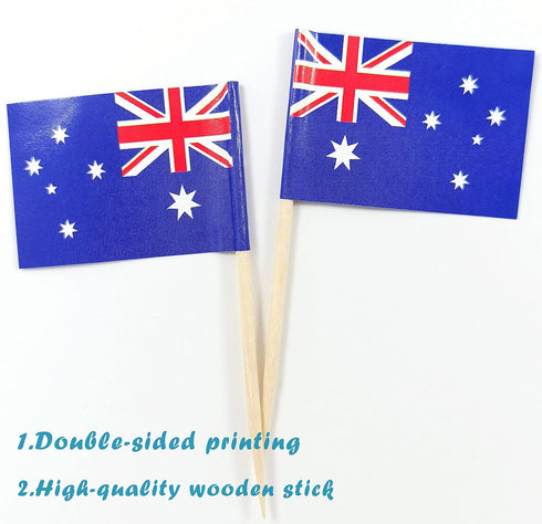 JBCD Australia Toothpick Flag Australian Mini Small Cupcake Topper Flags, 200pcs...