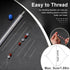 18 Pcs collapsible Big Eye Seed Beads Needles Set with Bottle...