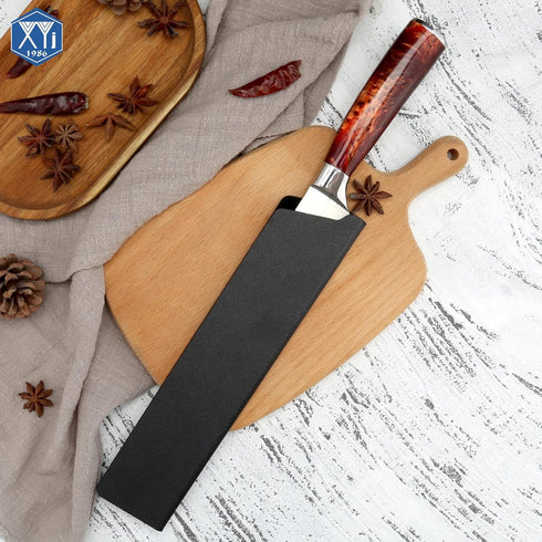 XYJ 3pcs/set Safety Knife Sheath Sleeves,Universal Knife Edge Guards For 10'' Kitchen Knife,Black ABS Knife Cover Case,Blade Guard Protectors,Chef...