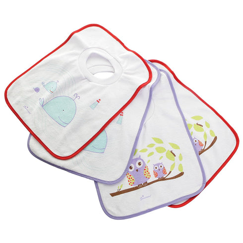 Dreambaby Terry Cloth Cotton Pullover Baby Bibs for Teething Feeding and Drooling - Super Absorbent & Extra Soft - Machine Washable for Easy Clean...