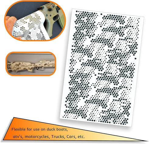 Mylar Camo Stencils Camouflage Gun Paint RC Mask Model Hexagon - HEXTAC Camo...