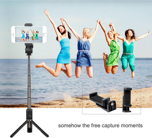 BONFOTO Universal Cell Phone Tripod Mount Adapter,Rotates Vertical and Horizontal, Adjustable with Padded Clip Fits for All Smartphones Compatible...