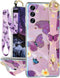 Trendy Fun Butterfly for Samsung Galaxy A13 5G Case with Wrist Strap for Girls Women Girly Pretty Wristband Lanyard Design Fashion Funny Cool Kawa...