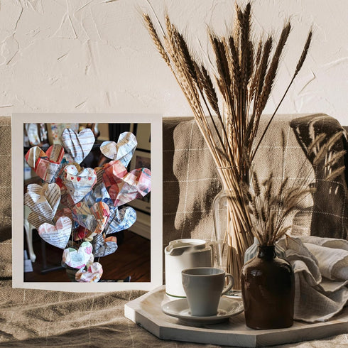 Posterizer 1 pcs-heart-shaped crafts-Valentine's themed poster -2-Romantic Art-Holiday Poster Collection-Gift for Couples boyfriend girlfriend Hus...