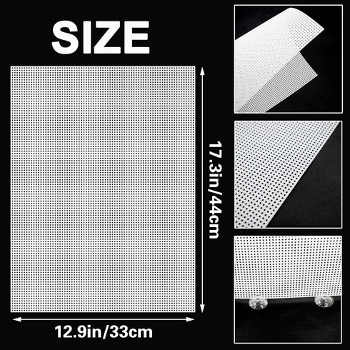 2 Pack Fish Tank Divider, Plastic Grid Cuttable Grid Plate Fish Separator with 12 Suction Cups DIY Designed Clear Easy to Bent 17 * 13in...