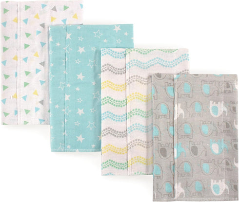 Luvable Friends Unisex Baby Cotton Flannel Burp Cloths, Basic Elephant, One Size...