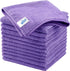 MR.SIGA Microfiber Cleaning Cloths, All-Purpose Microfiber Towels, Streak Free Cleaning Rags, Pack of 12, Purple, Size 32 x 32 cm(12.6 x 12.6 inch...