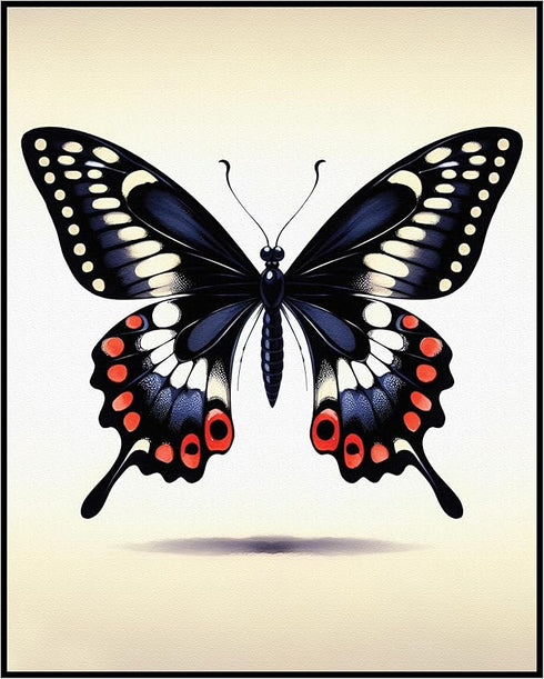 Posterizer 1 pcs-Butterfly MInimalist Print-Abstract & Modern Art-Art for Animal Lovers-Gift for Woman, Women, Wife, Girlfriend-decor for Bedroom,...