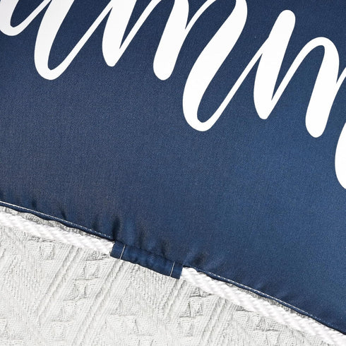 ASPMIZ Outdoor Pillow Covers 12 x 20 Inch, Waterproof Lumbar Throw Pillows for Patio Porch Furniture Couch, Navy Blue Decorative Cushion Cover Set...