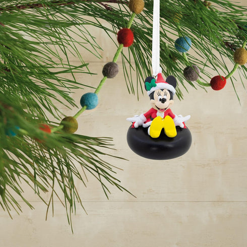 Hallmark Disney Minnie Mouse on Snow Tube Christmas Ornament...