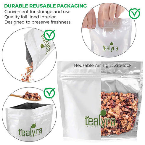 Tealyra - Aloha Hawaii - Pineapple - Hibiscus - Guava - Strawberry - Herbal Fruity Loose Leaf Tea - Hot or Iced - Caffeine Free - 224g (8-ounce)...