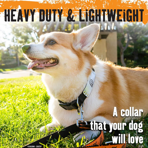 Naruto Dog Collar for Large Dogs, Medium, XS/Small Puppy Collars – Officially Licensed Naruto Shippuden Hidden Leaf Village Anime Dog Collar, Naru...