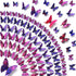 Amaonm® 60 Pcs 5 Packages Beautiful 3D Butterfly Wall Decals Removable DIY Home Decorations Art Decor Wall Stickers & Murals for Babys Bedroom Tv ...