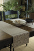 Heritage Lace Leaf Lines Table Runner, 14" x 72", Flax/Black...
