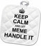 3D Rose PHL_233085_1 Keep Calm & Let Meme Handle it - Fun Funny Grandma Grandmother Gift Pot Holder, 8 by 8"...