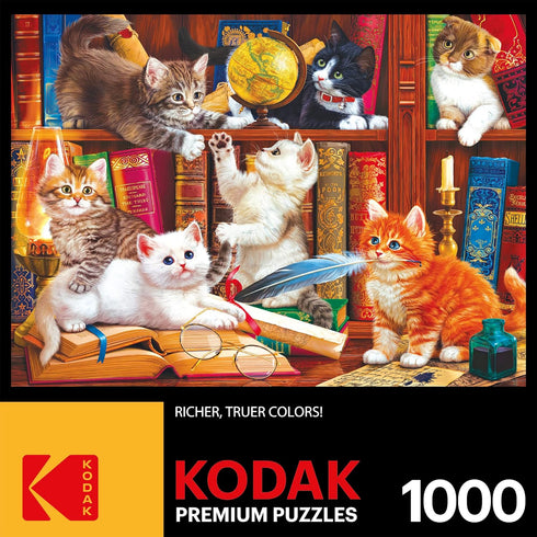 RoseArt - Kodak Premium - Library Mischief - 1000 Piece Jigsaw Puzzle for Adults...