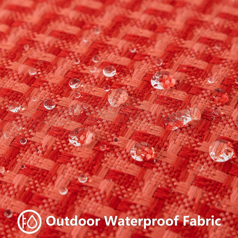 UGASA Outdoor Waterproof Pillow Covers Pack of 2 Weaving Texture Water Resistant Outside Decorative Pillow Cases for Patio Garden Porch Yard Bench...