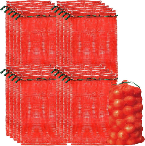 20 Pack Extra Large Mesh Storage Produce Bags Reusable Vegetable Storage Bags, 20 lbs Capacity Mesh Produce Bags Onion Storage Washable Net Bags F...