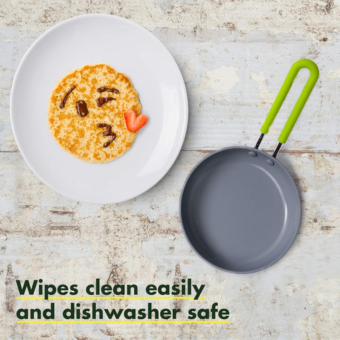 GreenPan Mini Healthy Ceramic Nonstick, 5" Round Egg Pan, PFAS-Free, Dishwasher Safe, Stay Cool Handle, Black...