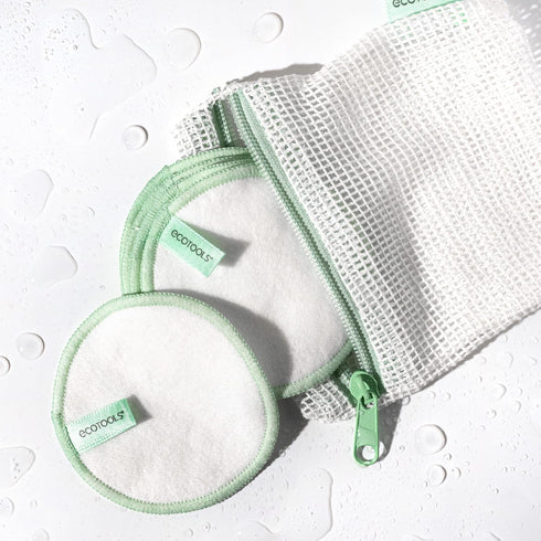 EcoTools Reusable Cotton Pads, Ultra Soft & Durable, Cleanses Skin, Applies Skincare, for Toner, Serums, & Makeup Remover, Sustainable Alternative...
