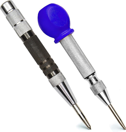 ALLY Tools Super Strong 6 Inch and 5 Inch Heavy Duty Automatic Center Punch, Perfect Automatic Center Punch for Metal, Wood, Plastic, Glass, and M...